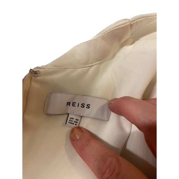 Reiss Midi Dress White Size 6 Minimalist - Picture 3 of 16